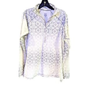 Nike Pro  Women's White Dri-Fit 1/4 Zip Pullover Running Jacket XL Gym Yoga‎